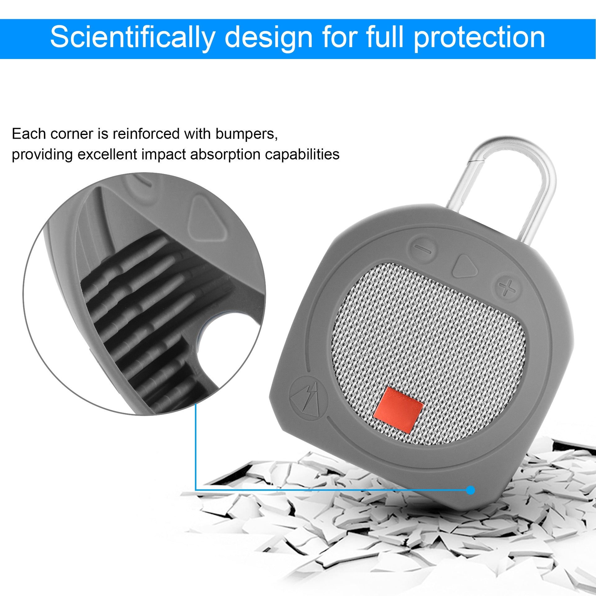 TXESIGN For JBL CLIP3 Soft Silicone Sleeve Protector Bluetooth Speaker Protective Cover Case TXESIGN For JBL CLIP3 Soft Silicone Sleeve Protector Bluetooth Speaker Protective Cover Case